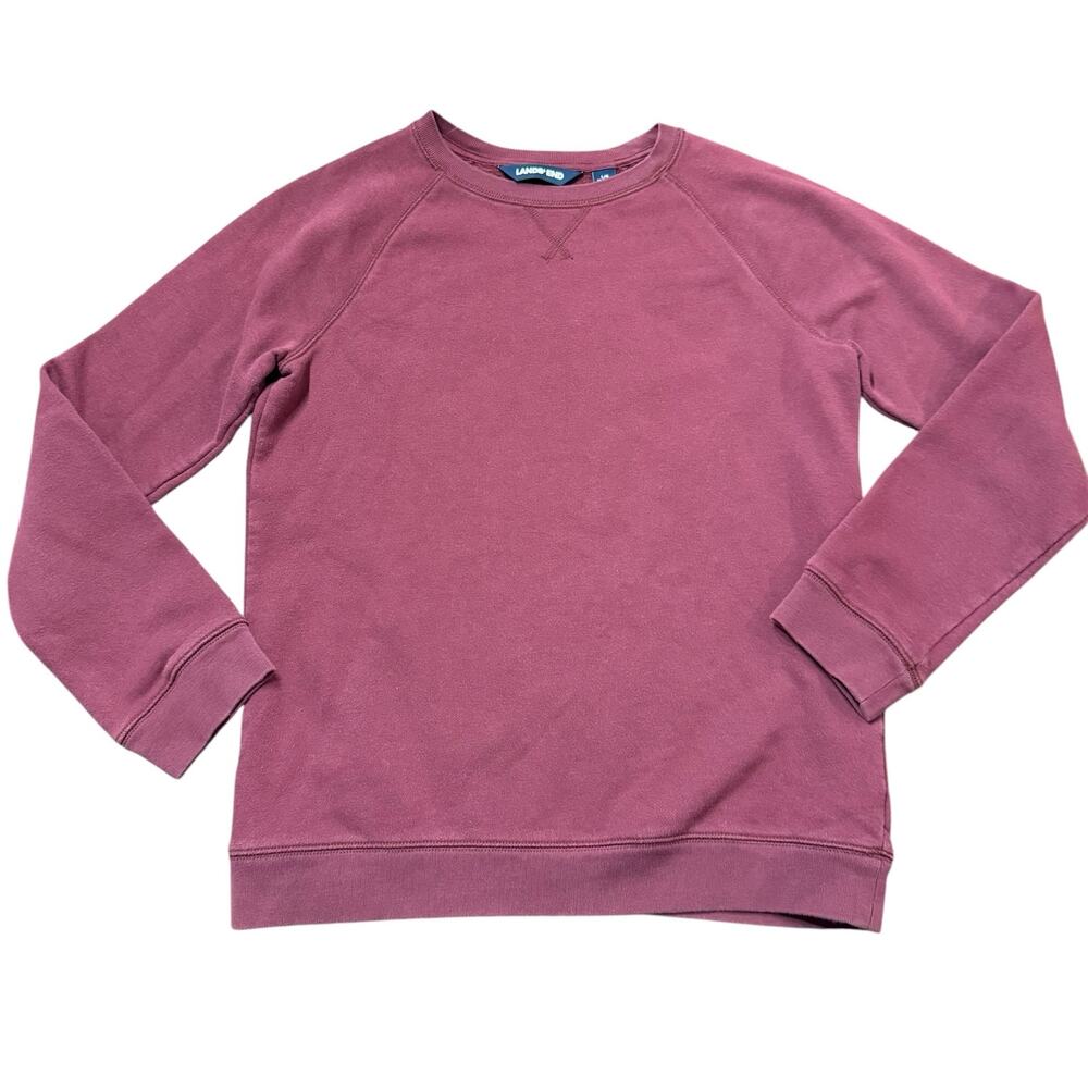 Lands End Womens maroon/burgandy sweatshirt, crewneck, Size Large